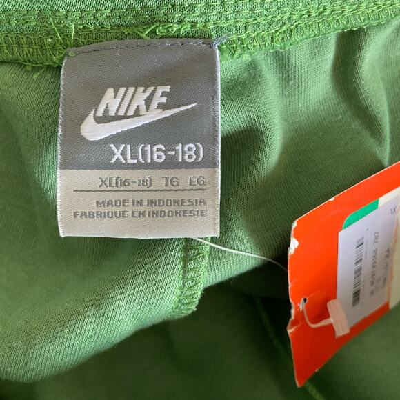 Y2K Nike Green Knit Side Stripe Track Pants NWT - Women's Size XL - Picture 3 of 5